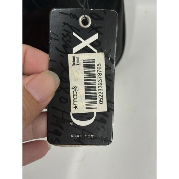 XOXO Purse Handbag Bag Black Embossed Signature Logo Xoxo Crossbody Shoulder NEW - Picture 6 of 9